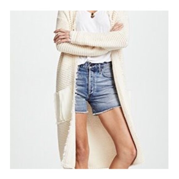 NWOT Free People - Wouldn’t Knit Be Nice Cardi Size XS, Moss Green, Oversized - Picture 5 of 7